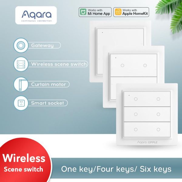 smart home control aqara wireless scene switch 2/4 /6 keys led light adjustable temperature/color work with gateway zigbee connection
smart home control aqara wireless scene switch 2/4 /6 keys led light adjustable temperature/color work with gateway zigbee connection