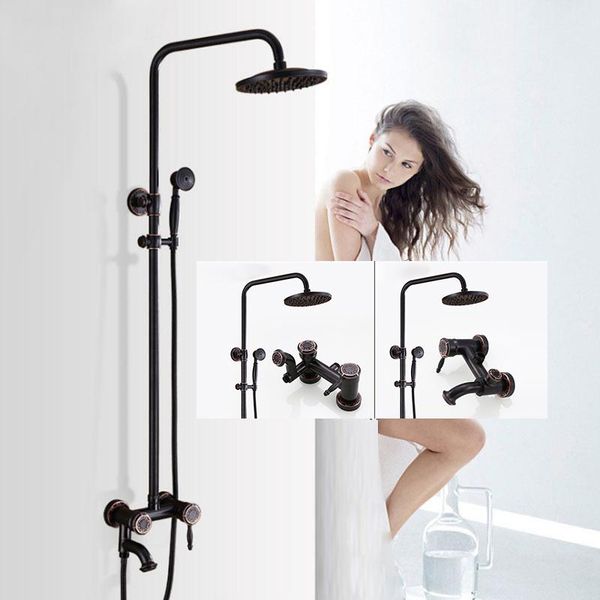 solid brass black antique shower set bathroom bathing rotating lifting and cold mixed faucet sets
solid brass black antique shower set bathroom bathing rotating lifting and cold mixed faucet sets