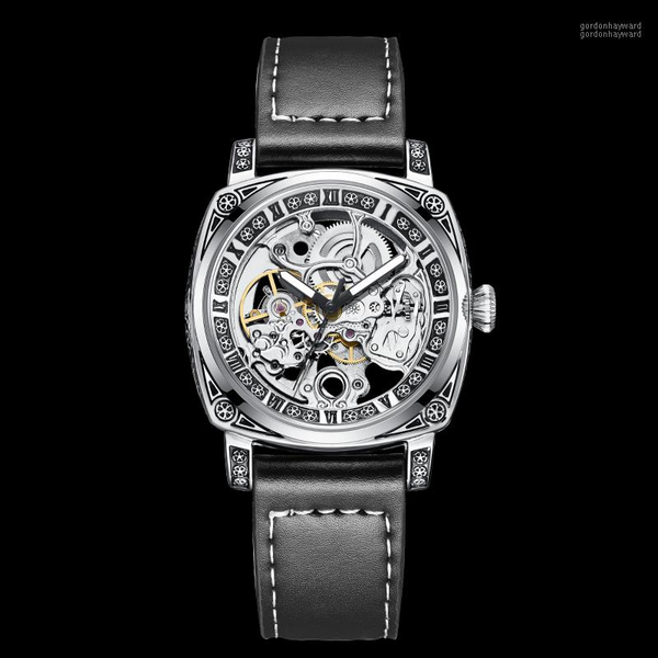 wristwatches exquisite carving mechanical watch men steampunk skeleton automatic self-wind watches leather sport, Slivery;brown
wristwatches exquisite carving mechanical watch men steampunk skeleton automatic self-wind watches leather sport, Slivery;brown