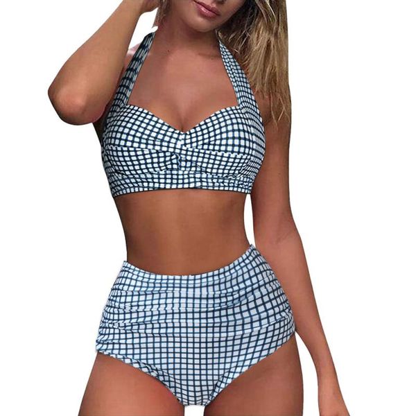 one-piece suits two piece swimsuit women vintage retro halter ruched high waist print bikini set mujer banadores 2021
one-piece suits two piece swimsuit women vintage retro halter ruched high waist print bikini set mujer banadores 2021