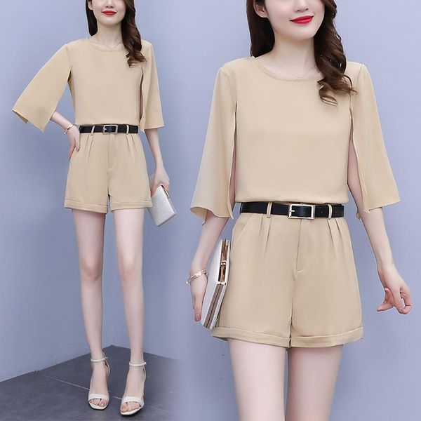 women's tracksuits shorts suit summer temperament and slim pants two piece set fashion survetement femme 2 year-old female costume, Gray
women's tracksuits shorts suit summer temperament and slim pants two piece set fashion survetement femme 2 year-old female costume, Gray