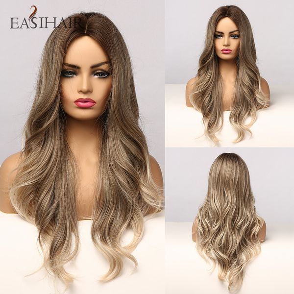 long brown to blonde ombre wigs for women afro synthetic wavy wigs natural cosplay wigs heat resistant, Black
long brown to blonde ombre wigs for women afro synthetic wavy wigs natural cosplay wigs heat resistant, Black