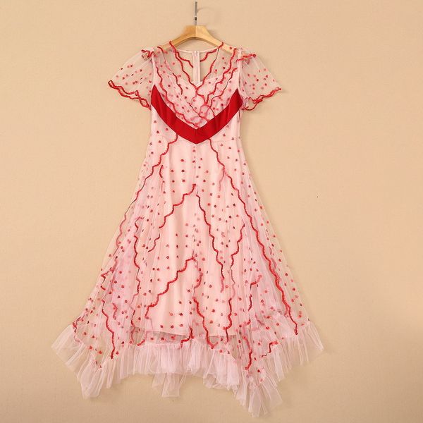 casual dresses european and american women's wear for spring short sleeved v-neck mesh embroidery fashion pink dress me4g, Black;gray
casual dresses european and american women's wear for spring short sleeved v-neck mesh embroidery fashion pink dress me4g, Black;gray