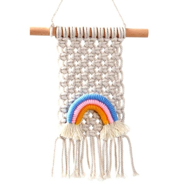 tapestries rainbow hand woven wall decoration of children's room window in kindergarten
tapestries rainbow hand woven wall decoration of children's room window in kindergarten