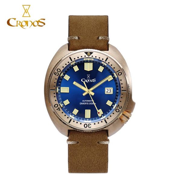 wristwatches cronos luxury mechanical bronze diving men's watch calendar luminous sapphire men pt5000 sw200 leather strap clock, Slivery;brown
wristwatches cronos luxury mechanical bronze diving men's watch calendar luminous sapphire men pt5000 sw200 leather strap clock, Slivery;brown