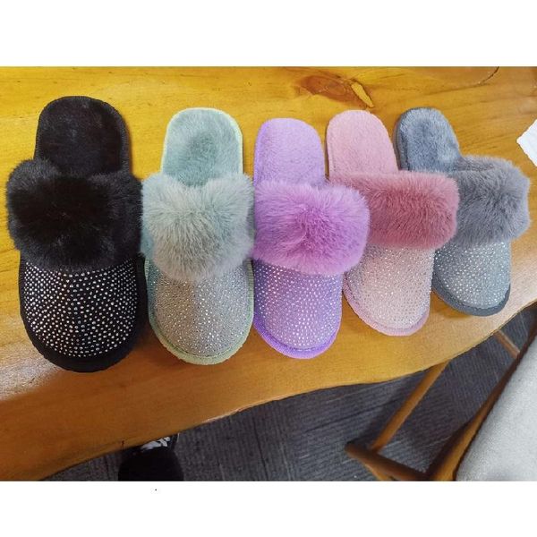 women fur slippers winter glitter slides woman crystal fluffy ladies flat bling female house shoes home warm, Black
women fur slippers winter glitter slides woman crystal fluffy ladies flat bling female house shoes home warm, Black