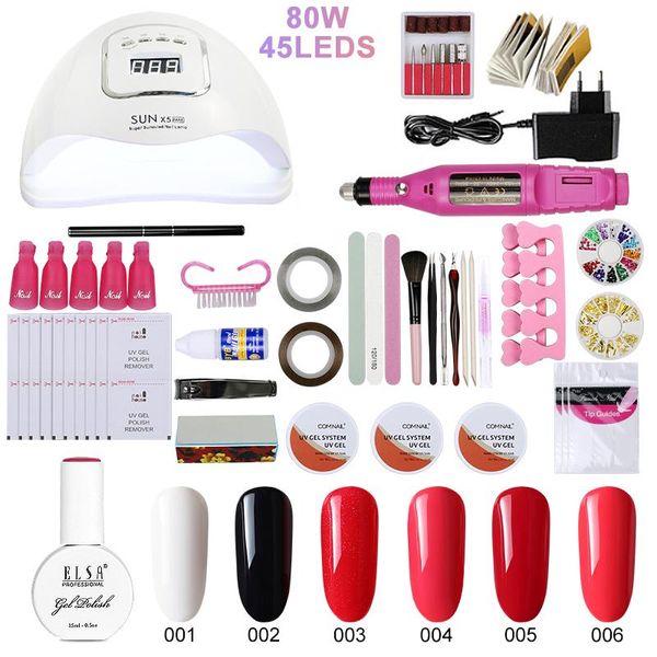 nail set 80w uv led lamp dryer with 38 pcs gel polish kit soak off manicure tools electric drill art kits
nail set 80w uv led lamp dryer with 38 pcs gel polish kit soak off manicure tools electric drill art kits