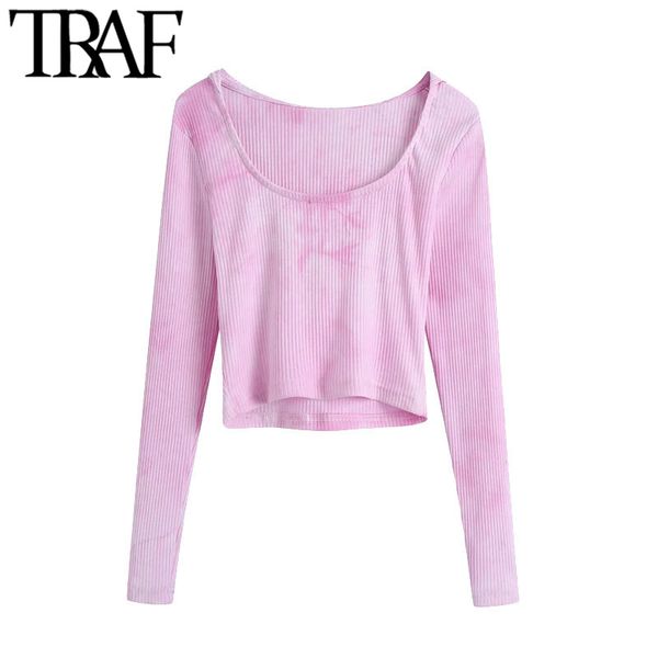 traf women fashion tie-dye print cropped ribbed blouses vintage hooded long sleeve female shirts chic 210415, White
traf women fashion tie-dye print cropped ribbed blouses vintage hooded long sleeve female shirts chic 210415, White