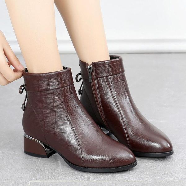 boots arrival pu leather ankle black winter shoes for women waterproof comfort low heel concise women's autumn
boots arrival pu leather ankle black winter shoes for women waterproof comfort low heel concise women's autumn