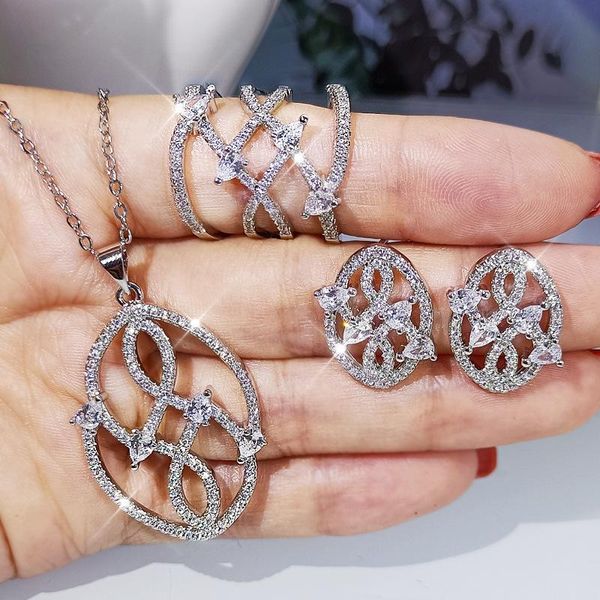 Earrings & Necklace Creative Retro Easy Matching Leaf Shaped Auricular Needle Clip-on Women's Copper White Gold Plated Zircon Ring, Silver
Earrings & Necklace Creative Retro Easy Matching Leaf Shaped Auricular Needle Clip-on Women's Copper White Gold Plated Zircon Ring, Silver