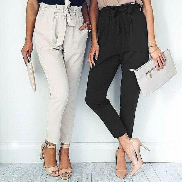 women's pants & capris women ol formal high waist trouser ladies summer casual drawstring sashes elastic long frauen slim stretch penci, Black;white
women's pants & capris women ol formal high waist trouser ladies summer casual drawstring sashes elastic long frauen slim stretch penci, Black;white