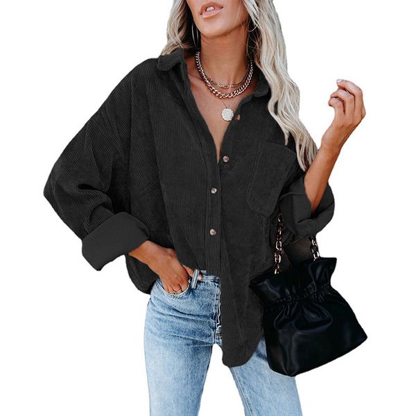 spring autumn women shirts button down long sleeve jacket coat warm t-shirt blouses casual outwear with pocket, White
spring autumn women shirts button down long sleeve jacket coat warm t-shirt blouses casual outwear with pocket, White