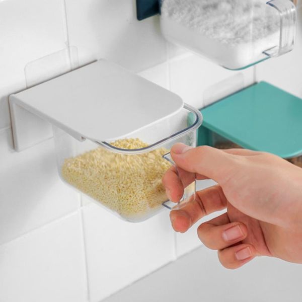 storage bottles & jars wall-mounted seasoning box with spoon moisture-proof and dust-proof kitchen sealed lid can spice tools
storage bottles & jars wall-mounted seasoning box with spoon moisture-proof and dust-proof kitchen sealed lid can spice tools