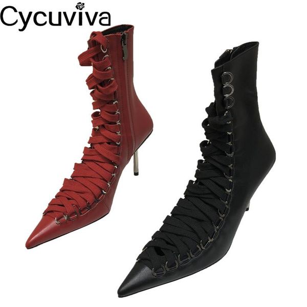 boots novetly metal heels short pointy toe thin high heel ankle for women paris runway lace up party shoes woman, Black
boots novetly metal heels short pointy toe thin high heel ankle for women paris runway lace up party shoes woman, Black