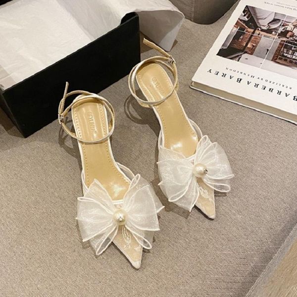 sandals summer white lace mesh bowknot pointed buckle bridal wedding shoes stiletto banquet dress daily all-match female, Black
sandals summer white lace mesh bowknot pointed buckle bridal wedding shoes stiletto banquet dress daily all-match female, Black