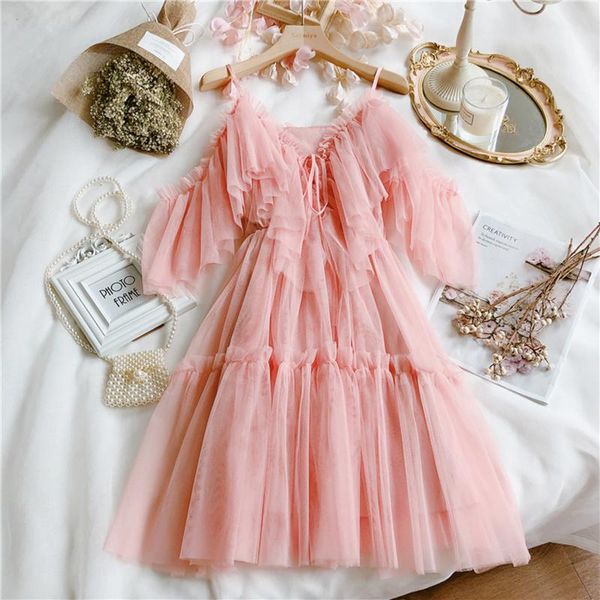 casual dresses elegant ruffle dress mesh women kawaii korean cute woman party night boho black white 2021 beach clothes, Black;gray
casual dresses elegant ruffle dress mesh women kawaii korean cute woman party night boho black white 2021 beach clothes, Black;gray