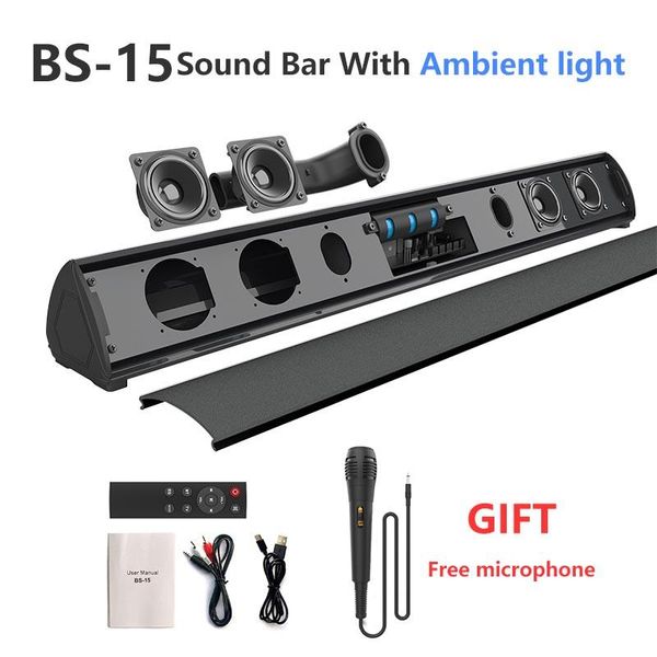 mini speakers wireless bluetooth sound bar wired surround stereo soundbox home theater system tv with ambient light
mini speakers wireless bluetooth sound bar wired surround stereo soundbox home theater system tv with ambient light