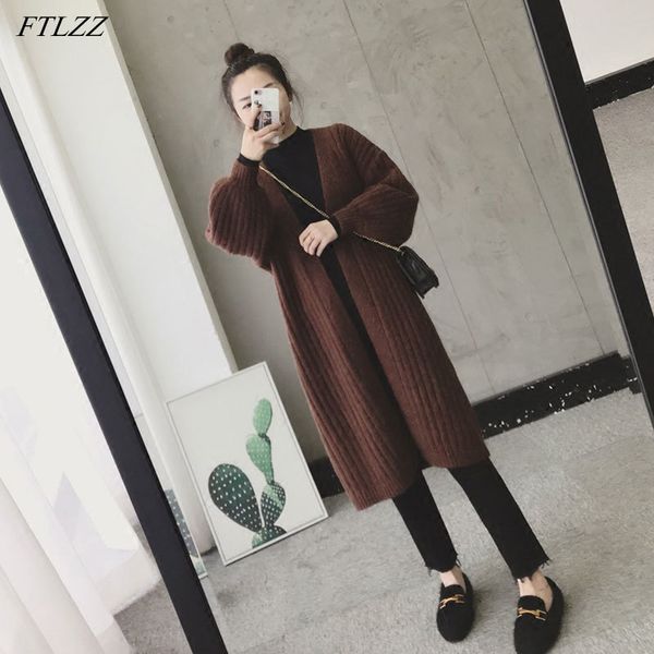 winter vintage female knitting long cardigan coat casual lady loose street solid sweater 210423, White
winter vintage female knitting long cardigan coat casual lady loose street solid sweater 210423, White
