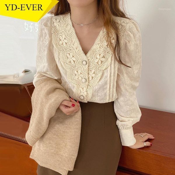 women's blouses & shirts vintage lace crochet flor women v-neck single breasted sleeve elegant blouse 4g904, White
women's blouses & shirts vintage lace crochet flor women v-neck single breasted sleeve elegant blouse 4g904, White