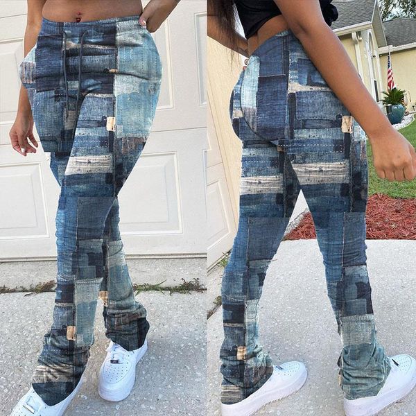 drawstring stacked leggings jeans for woman fashion high waist print bell bottom trousers club denim casual women's pants & capris, Black;white
drawstring stacked leggings jeans for woman fashion high waist print bell bottom trousers club denim casual women's pants & capris, Black;white
