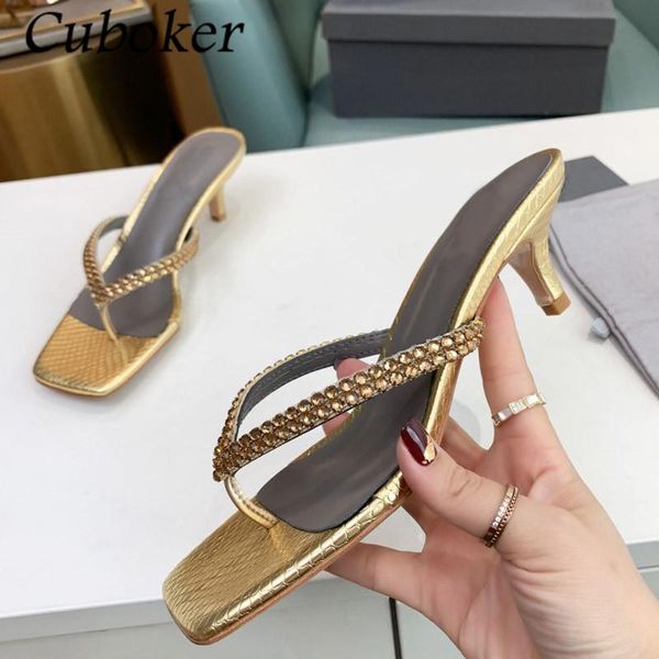slippers square toe women flip flops rhinestone decor mid heel brand designer summer party dress runway shoes mujer, Black
slippers square toe women flip flops rhinestone decor mid heel brand designer summer party dress runway shoes mujer, Black