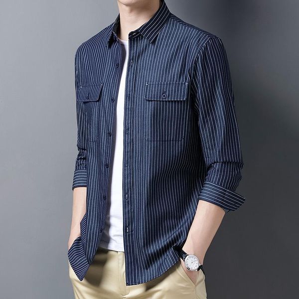 men's casual shirts cotton and lyocell soft striped shirt men autumn long sleeve mens dress slim fit brand business black xl, White;black
men's casual shirts cotton and lyocell soft striped shirt men autumn long sleeve mens dress slim fit brand business black xl, White;black