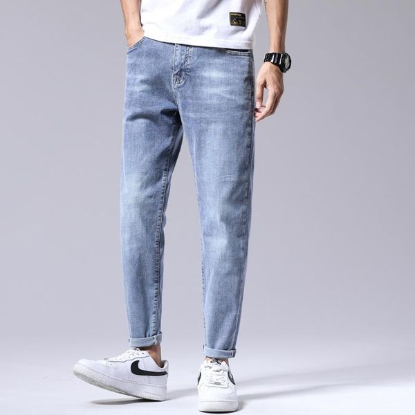 men's jeans large size denim simple stretch harlan feet pants plus nine-point men, Blue
men's jeans large size denim simple stretch harlan feet pants plus nine-point men, Blue