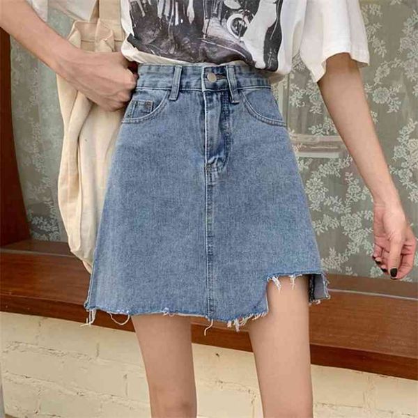 spring summer denim skirt high waist slimming simple wild western women a-line irregular short 210527, Black
spring summer denim skirt high waist slimming simple wild western women a-line irregular short 210527, Black