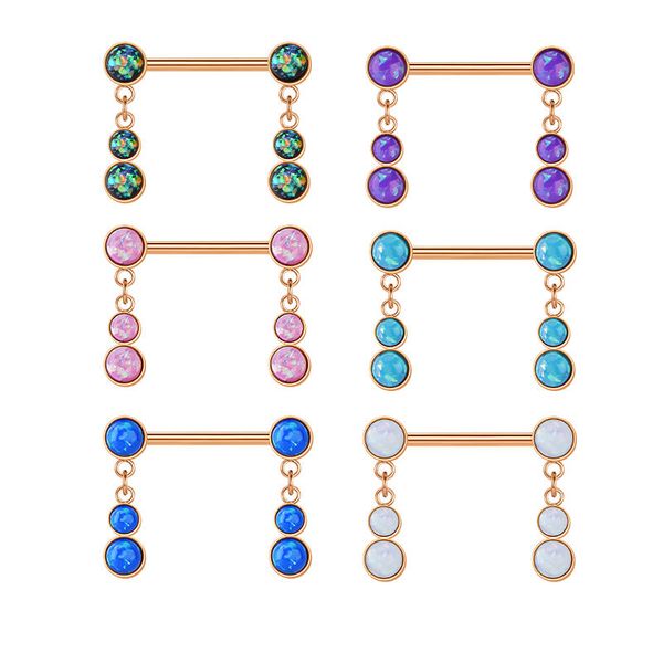 3 pair pierced nipple breast rings nail barbell multi-color opal pendant body piercings jewelry, Silver
3 pair pierced nipple breast rings nail barbell multi-color opal pendant body piercings jewelry, Silver