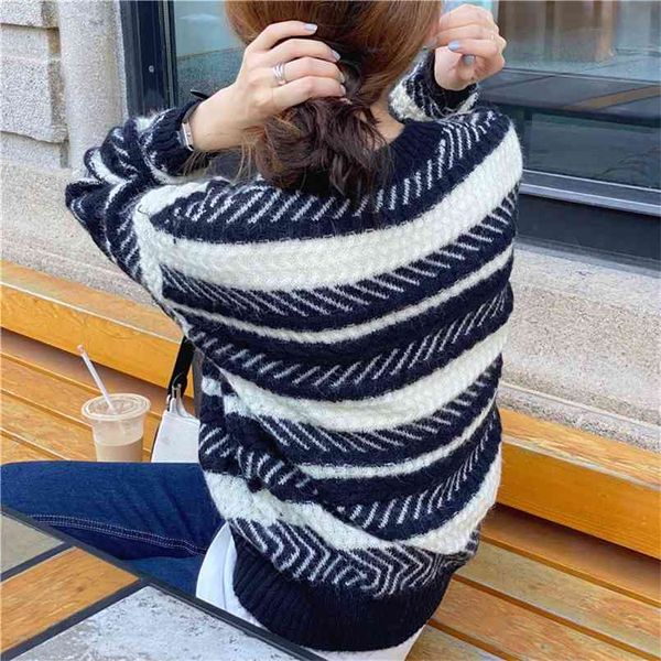 women sweater pullover female knitting overszie sweaters long sleeve girls loose knitted thick outerwear plus size 210423, White
women sweater pullover female knitting overszie sweaters long sleeve girls loose knitted thick outerwear plus size 210423, White