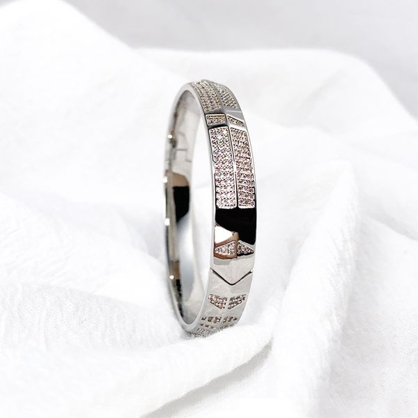 eternity snowflake unique silver bangle stainless steel prong setting zircon iced out bracelet for women sister design love charm jewelry wh, Black
eternity snowflake unique silver bangle stainless steel prong setting zircon iced out bracelet for women sister design love charm jewelry wh, Black