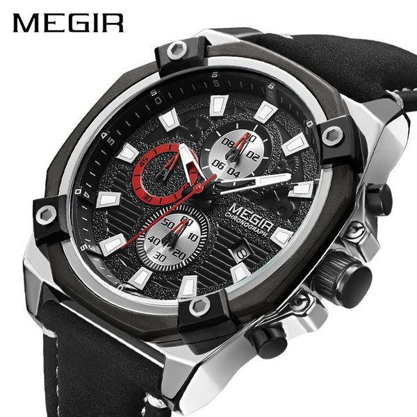 wristwatches brand megir sport watch men clock relogio masculino fashion chronograph quartz army military wrist watches reloj hombre 205, Slivery;brown
wristwatches brand megir sport watch men clock relogio masculino fashion chronograph quartz army military wrist watches reloj hombre 205, Slivery;brown