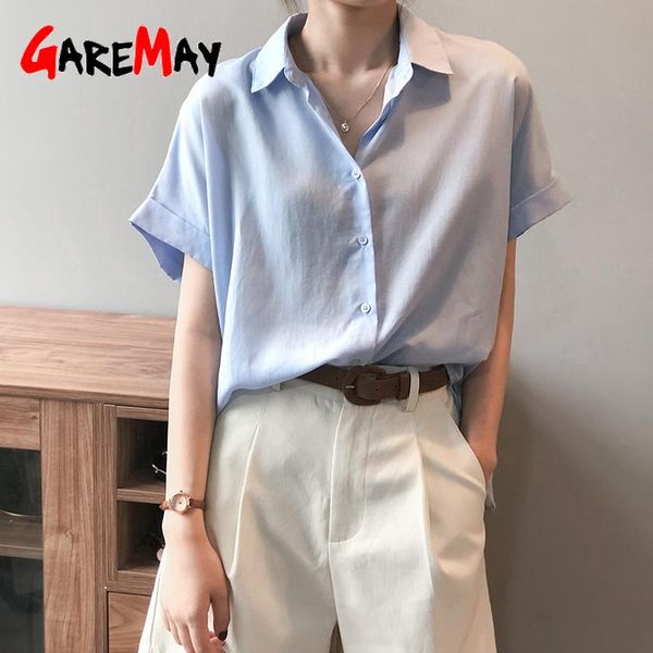 women's blouses & shirts arrival blouse 2021 short sleeve elegant shirt turn down collar summer oversize blue white beautiful
women's blouses & shirts arrival blouse 2021 short sleeve elegant shirt turn down collar summer oversize blue white beautiful
