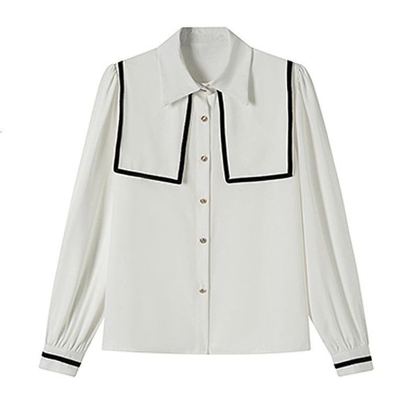 women's blouses & shirts spring shirt oversize hit color chiffon navy collar long sleeve loose fit fashion tide e238-e dyur, White
women's blouses & shirts spring shirt oversize hit color chiffon navy collar long sleeve loose fit fashion tide e238-e dyur, White