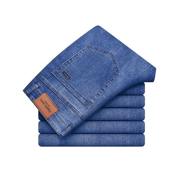 men's jeans 2021 autumn slim straight classic fashion brand stretch denim trousers male winter thick comfortable soft pants, Blue
men's jeans 2021 autumn slim straight classic fashion brand stretch denim trousers male winter thick comfortable soft pants, Blue