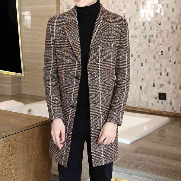 men's wool & blends autumn winter long slim-fit woolen trench coat men's fashion business casual plaid suit collar wool men j, Black
men's wool & blends autumn winter long slim-fit woolen trench coat men's fashion business casual plaid suit collar wool men j, Black