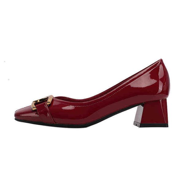 332-8 sheep square head high heeled sho women's thick heel french two wear can step on single patent leather metal autumn, Black;white
332-8 sheep square head high heeled sho women's thick heel french two wear can step on single patent leather metal autumn, Black;white