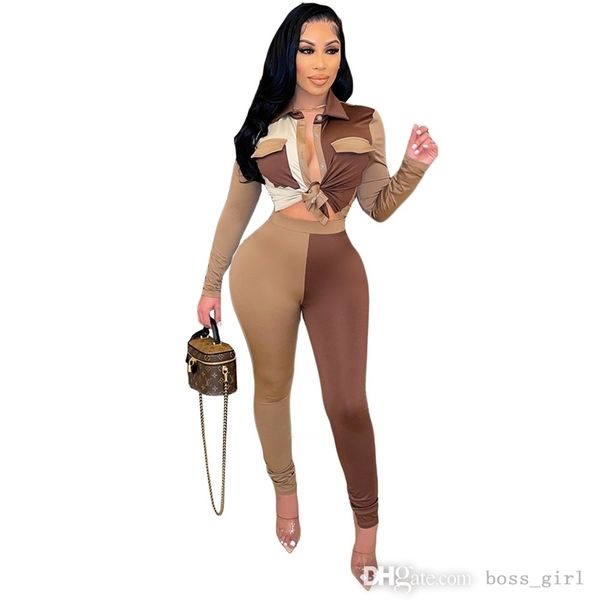 women two piece pants set contrast color tracksuits designer stitching shirt and leggings fashion hip lifting clothing, Gray
women two piece pants set contrast color tracksuits designer stitching shirt and leggings fashion hip lifting clothing, Gray