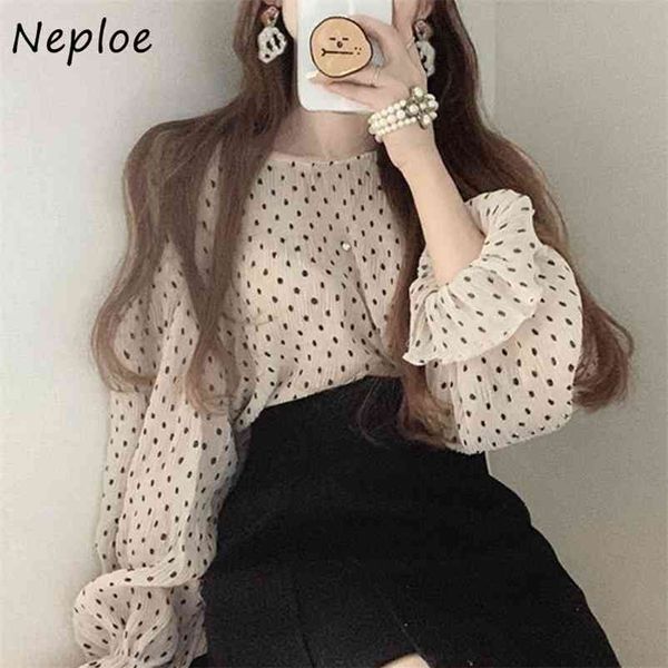 o neck flare long sleeve blouse women vintage dot pattern ol slim blusas spring all match shirt feminino 210422, White
o neck flare long sleeve blouse women vintage dot pattern ol slim blusas spring all match shirt feminino 210422, White