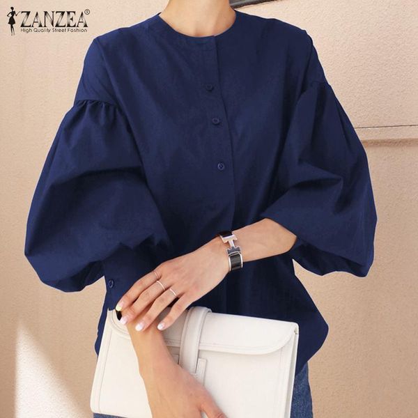 fashion solid women's autumn blouse casual puff sleeve blusas female ol style shirts o neck button tunic blouses &, White
fashion solid women's autumn blouse casual puff sleeve blusas female ol style shirts o neck button tunic blouses &, White