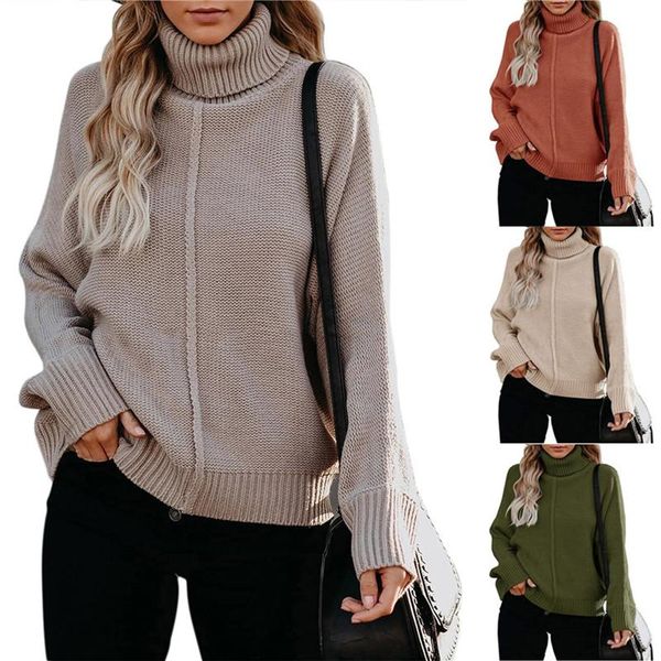 women's sweaters women casual long-sleeved loose knit sweater fall winter pullovers solid color high collar oversized knitwear ol coat, White;black
women's sweaters women casual long-sleeved loose knit sweater fall winter pullovers solid color high collar oversized knitwear ol coat, White;black
