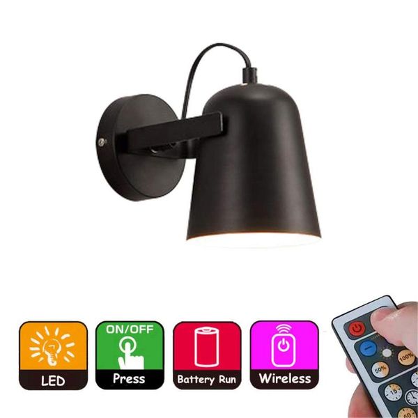 wall lamp black/white led remote control battery run cordless not hardwired for aisle dimmable included
wall lamp black/white led remote control battery run cordless not hardwired for aisle dimmable included