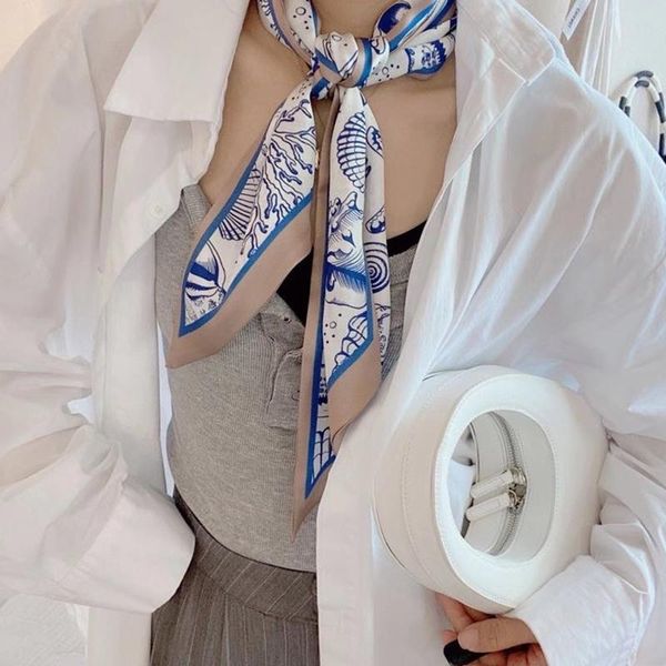 scarves summer silk scarf women hair tie band kerchief wrist ribbons head neck ladies and wrap fashion, Blue;gray
scarves summer silk scarf women hair tie band kerchief wrist ribbons head neck ladies and wrap fashion, Blue;gray