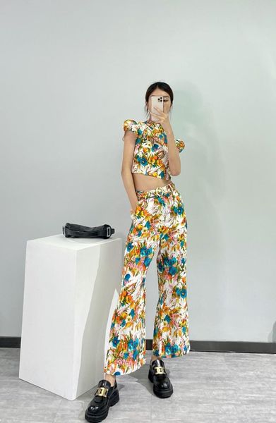 women's two piece pants 2021ss summer women linen flower prints backless blouse with causal long trouse female suits ddxgz, White
women's two piece pants 2021ss summer women linen flower prints backless blouse with causal long trouse female suits ddxgz, White