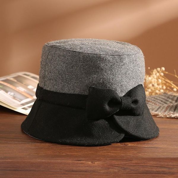 wide brim hats 2021 winter grade elegant lady bowknot split wool bucket hat woman party fashion fedora mother warm felt, Blue;gray
wide brim hats 2021 winter grade elegant lady bowknot split wool bucket hat woman party fashion fedora mother warm felt, Blue;gray