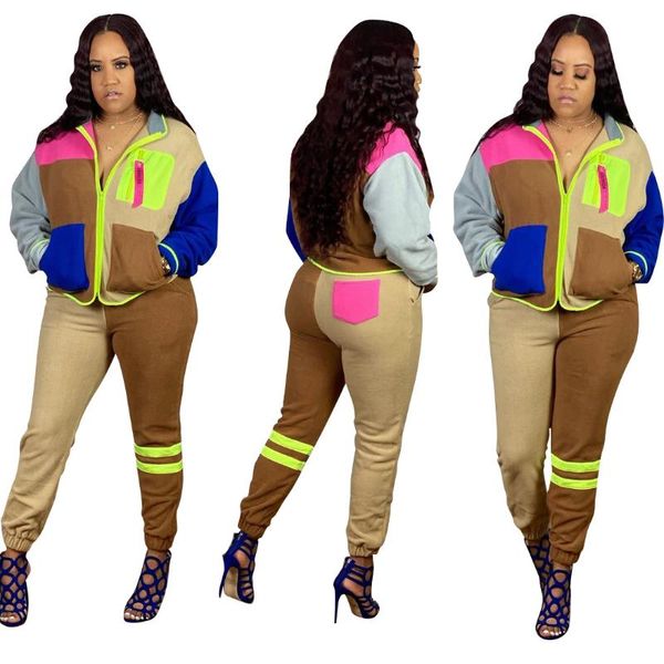 women's two piece pants chiclover casual tracksuit wholesale items multi pockets color matching patchwork women set zipper sweatshirt s, White
women's two piece pants chiclover casual tracksuit wholesale items multi pockets color matching patchwork women set zipper sweatshirt s, White