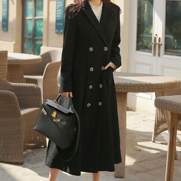women's wool & blends 2021 woolen coats female winter women black elegant double breasted long sleeve slim warm coat
women's wool & blends 2021 woolen coats female winter women black elegant double breasted long sleeve slim warm coat