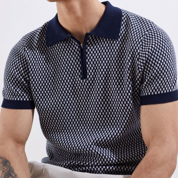 style pattern men's zipper polo shirt comfortable breathable fashionable cool daily travel work party, White;black
style pattern men's zipper polo shirt comfortable breathable fashionable cool daily travel work party, White;black