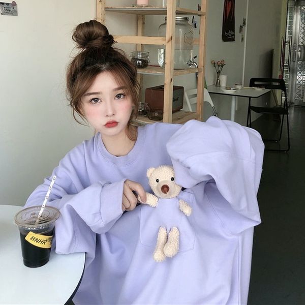 2021 fashion harajuku winter bear doll hoodie women loose korean style sweatshirt streetwear flower printing hoodies pullovers, Black
2021 fashion harajuku winter bear doll hoodie women loose korean style sweatshirt streetwear flower printing hoodies pullovers, Black