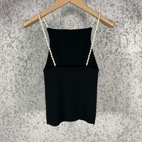 women's tanks & camis summer fashion strap chain knit slim short t-shirt with ice silk black and white inside, be careful to wear camis
women's tanks & camis summer fashion strap chain knit slim short t-shirt with ice silk black and white inside, be careful to wear camis